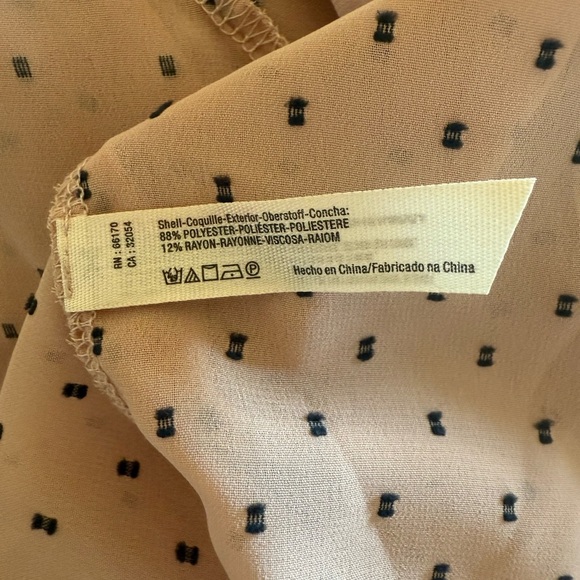 NWOT Free People Intimately Tie Strap Top in Pink with Black Polka Dots in Large - Picture 6 of 6